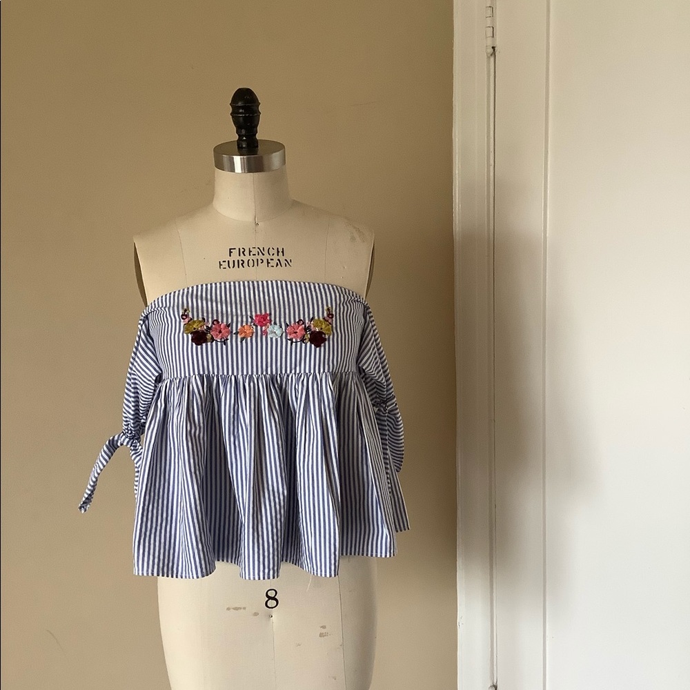 Zara Embroidered Blouse